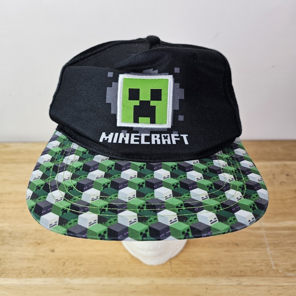 Minecraft Creeper boys/girls Baseball Cap Hat Youth Size OSFM Black Green